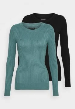 Budget 🔥 Even&Odd Damen 2 PACK - Strickpullover - Black/turquoise ✔️ -SchuheKonig Geschaft 0593df01544b4d2db0916f29e18881c6
