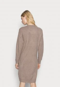 Billig ⌛ Even&Odd Damen Strickkleid - Mottled Grey 🔥 -SchuheKonig Geschaft 070340ac5d78443b912624c658bbc1fa