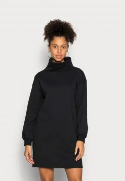 Rabatt ❤️ Even&Odd Damen Casual Sweat Collar Winter Mini 🎁 Dress - Freizeitkleid - Black ⭐