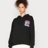 Coupon ⌛ Even&Odd Damen 70'S GOOD PRINT OVERSIZED HOODIE - Sweatshirt - Black ✨