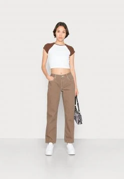 Bestpreis 🌟 Even&Odd T-Shirt Basic - White Brown | Damen 🛒 -SchuheKonig Geschaft 0b0303989d3d419e83793e5b2003701d