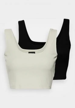 Auslauf ⭐ Even&Odd Damen 2 PACK - Top - Black/light Green 🔥 -SchuheKonig Geschaft 120aab8de87641b09f4db1a18f6b1297