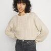 Top 10 😍 Even&Odd CROPPED LOOSE CABLE JUMPER - Strickpullover - Sand | Damen ✨ -SchuheKonig Geschaft 130c8a73d5d64169a36bdbd6f02c24b2