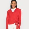 Billig 🎁 Even&Odd Damen WRAPPED CARDIGAN - Strickjacke - Red 👍