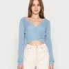 Großhandel ✨ Even&Odd Damen Strickpullover - Light Blue ⌛