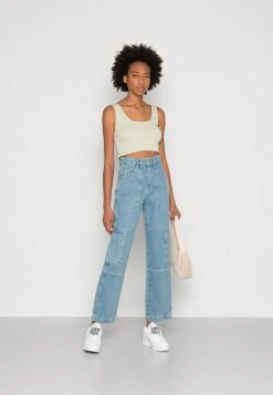 Auslauf ⭐ Even&Odd Damen 2 PACK - Top - Black/light Green 🔥