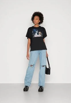 Billig 😀 Even&Odd T-Shirt Print - Black | Damen 😀 -SchuheKonig Geschaft 339c3908a6fe44a1b52f707a85e817ad