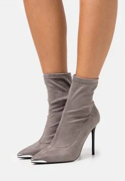 Bestpreis ❤️ Even&Odd High Heel Stiefelette - Grey | Damen ⌛