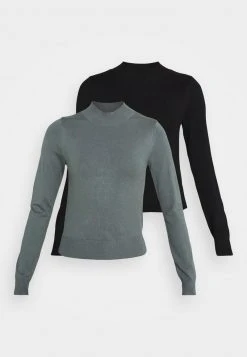 Am billigsten ✨ Even&Odd Damen 2 PACK - Strickpullover - Black/green 🧨 -SchuheKonig Geschaft 38452acb147d49cd9da2d8bcc125c84a