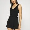 Großhandel ⭐ Even&Odd Damen BASIC Deep V Playsuit - Jumpsuit - Black 🔔
