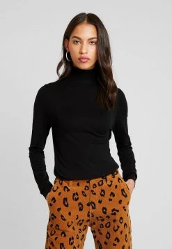 Bestpreis 😍 Even&Odd BASIC TURTLE NECK JUMPER - Strickpullover - Black | Damen ✔️