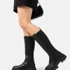 Auslauf 💯 Even&Odd Damen Plateaustiefel - Black ✔️