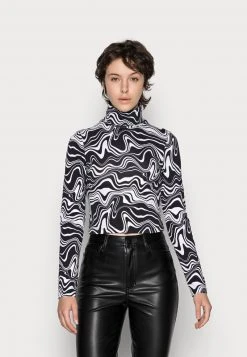 Bestes Angebot 🔔 Even&Odd Langarmshirt - Black/white | Damen ✔️