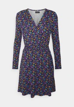 Aktion ❤️ Even&Odd Jerseykleid - Dark Blue/multi-coloured | Damen 🤩