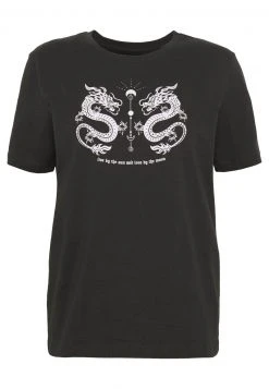 Schlussverkauf 🛒 Even&Odd HATTIE MIRRORED DRAGONS TEE - T-Shirt Print - 801 - Anthracite | Damen 🔔 -SchuheKonig Geschaft 54594f3f1a68411f91b995c2d9de91ce