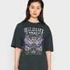 Budget 🤩 Even&Odd Damen T-Shirt Print - Black 👍