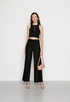 Budget 😉 Even&Odd Damen Plisse Scallop Hem Trouser - Stoffhose - Black 🥰 -SchuheKonig Geschaft 5eded21710154b81a857e4cfb8e6d002