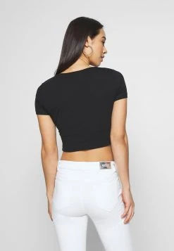 Bestes Angebot 😉 Even&Odd Damen 2 PACK - T-Shirt Print - Black/white 🎉 -SchuheKonig Geschaft 618c79010ad04caf94e93bc4c3f849d5