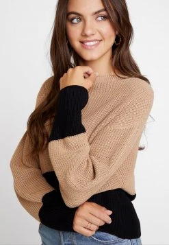 Auslauf 🧨 Even&Odd Damen Strickpullover - Sand/black ✔️ -SchuheKonig Geschaft 62c1ccfe6ddc453180a014c63a2cb120