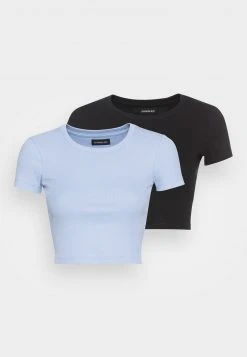 Billig ✔️ Even&Odd Damen 2PACK - T-Shirt Basic - Black/light Blue 🧨 -SchuheKonig Geschaft 644b19158b7541cca0658b6d005574f1