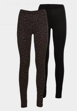 Budget ✔️ Even&Odd Damen 2 PACK - Leggings Animal Print - Pants - Leggings - Hosen - Black/brown 🥰 -SchuheKonig Geschaft 6821b87593f54c6ab2b5b46738fabf7f