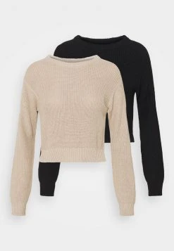 Top 10 ⭐ Even&Odd Damen 2 PACK - Strickpullover - Black/beige ⭐