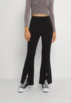 Top 10 🌟 Even&Odd Damen SPLIT FRONT FLARED - Stoffhose - Black ❤️