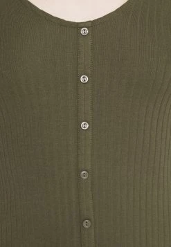 Bestpreis 😀 Even&Odd Ribbed Button Through Mini 💯 Dress - Strickkleid - Green | Damen ⌛ -SchuheKonig Geschaft 7615731d40f24e5b8b54daaa1a5ed179