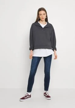 Bester Verkauf ✔️ Even&Odd Damen OVERSIZED POPPER HIGH NECK - Sweatshirt - Grey 😀 -SchuheKonig Geschaft 765fbb5bdb1c495ba2d39bdd4eedcfcd