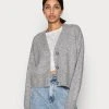 Coupon ✔️ Even&Odd Damen BASIC BLEND BUTTON CROP - Strickjacke - Mottled Grey ✨ -SchuheKonig Geschaft 7a82fd2ceeab4e04934545a765aaa5b9