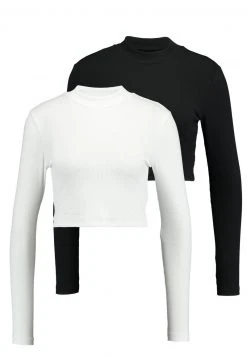 Bestpreis 🤩 Even&Odd Damen 2 PACK - Langarmshirt - White/black 💯