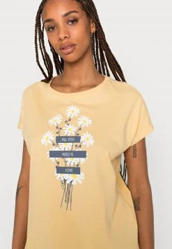 Großhandel 😉 Even&Odd Damen T-Shirt Print - Yellow 🎁 -SchuheKonig Geschaft 7cbf590e41dd49f3bceda4559b82c862