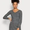 Besorgen 💯 Even&Odd Damen Strickkleid - Mottled Dark Grey 👍