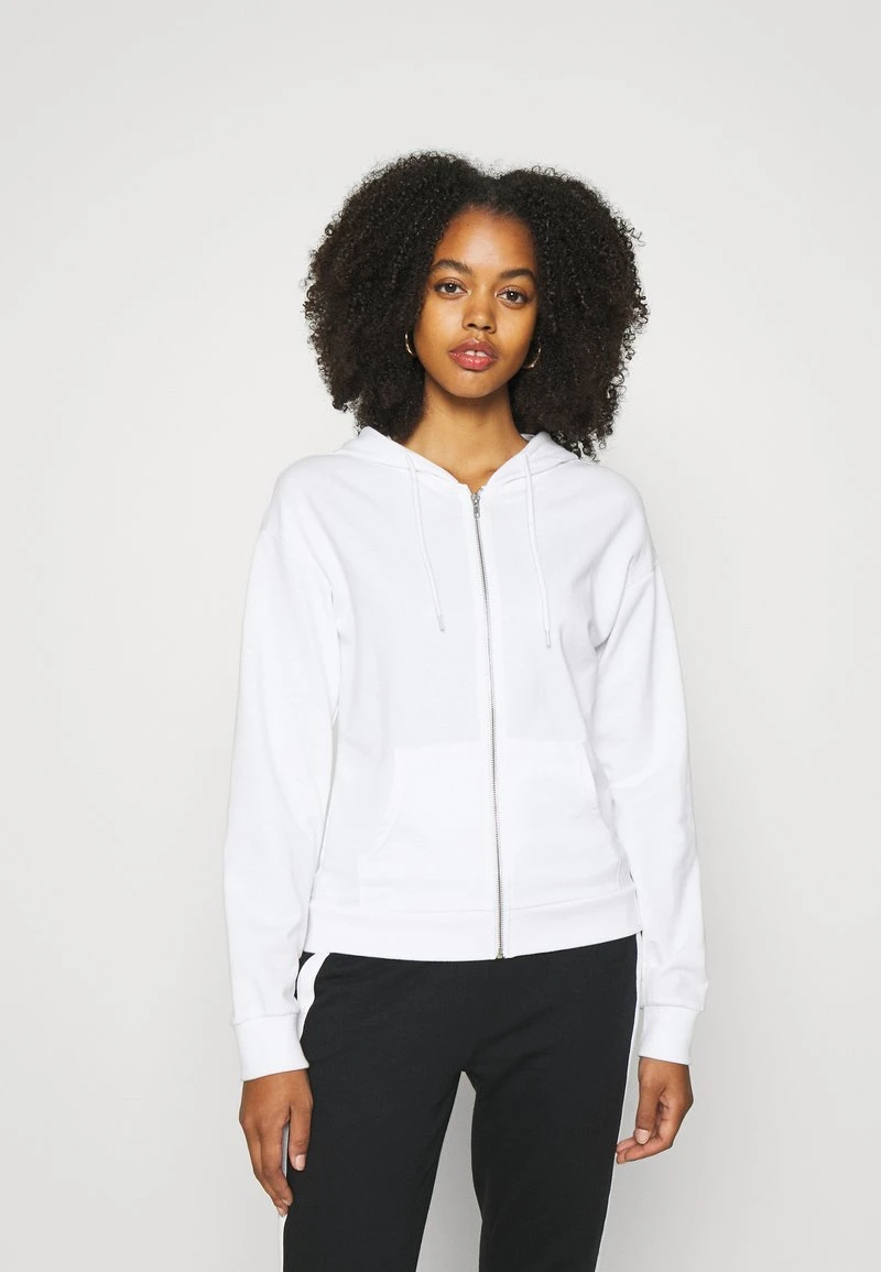 Bestes Angebot 😀 Even&Odd Damen BASIC HOODIE JACKET WITH POCKETS - Kapuzenpullover - White ✔️ 3 Bestes Angebot 😀 Even&Odd Damen BASIC HOODIE JACKET WITH POCKETS - Kapuzenpullover - White ✔️