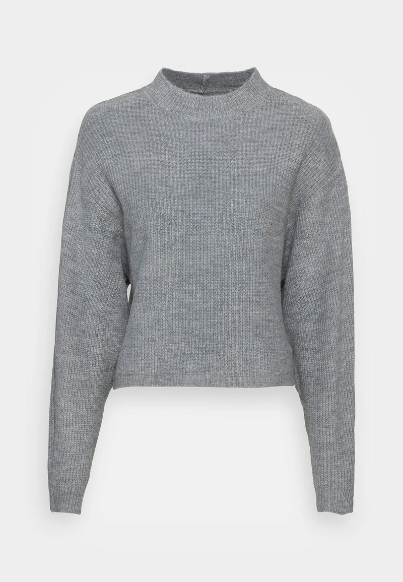 Am billigsten 🧨 Even&Odd Damen BAT SHAPE MOCK NECK SHORTER - Strickpullover - Mottled Grey ✔️ 6 Am billigsten 🧨 Even&Odd Damen BAT SHAPE MOCK NECK SHORTER - Strickpullover - Mottled Grey ✔️ – Bild 4