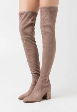 Bestpreis 😀 Even&Odd Damen Overknees - Taupe 🧨