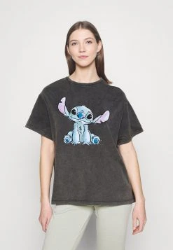 Angebote ✨ Even&Odd Damen T-Shirt Print - Black ⭐