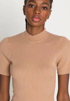 Coupon 👏 Even&Odd Damen PERKIN NECK SHORT SLEEVE DRESS - Strickkleid - Camel 🎁 -SchuheKonig Geschaft 9cebe659ceeb416aa85186a1b04a2432