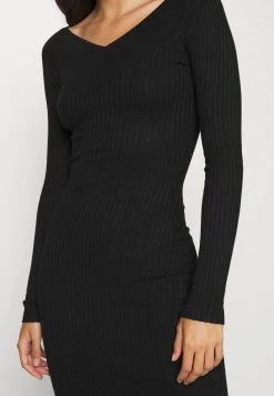 Bestes Angebot 🌟 Even&Odd Damen KNIT V NECK MIDI BODYCON DRESS - Etuikleid - Black 🤩 -SchuheKonig Geschaft a04183ccb4694298956168b49a5be12e