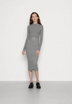 Bestpreis ✔️ Even&Odd Damen PERKIN CROPPED SKIRT SET - Strickpullover - Mottled Grey ❤️