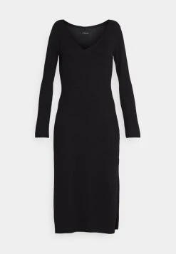 Angebote 🤩 Even&Odd Damen KNIT MAXI V NECK 🎁 DRESS WITH SLIT - Strickkleid - Black ❤️ -SchuheKonig Geschaft aa848b9b7bcf4897824ca3c997f6332d