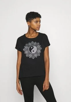 Großhandel ⌛ Even&Odd T-Shirt Print - Black | Damen 👏