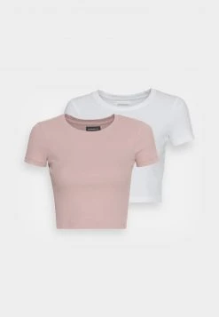 Auslauf 🤩 Even&Odd Damen 2PACK - T-Shirt Basic - White/pink ⌛ -SchuheKonig Geschaft b26eb8fcc6ce4132a726132fc0f02337