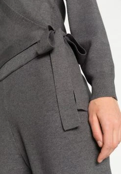 Coupon 🤩 Even&Odd Damen WRAPPED CARDIGAN SET - Strickjacke - Mottled Dark Grey ❤️ -SchuheKonig Geschaft b319bb32e84b467ea864488c2aa2802a