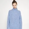 Blitzangebot 🎉 Even&Odd Damen Strickpullover - Mottled Light Blue 🌟