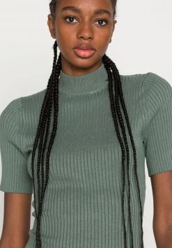 Neu 🔥 Even&Odd Damen PERKIN NECK SHORT SLEEVE 🎁 DRESS - Strickkleid - Olive ✨ -SchuheKonig Geschaft b7b5cd15c2284d2ba724a8f876230173