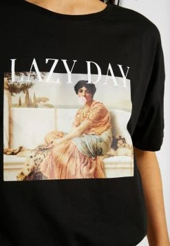 Schlussverkauf ❤️ Even&Odd Damen T-Shirt Print - Black ❤️ -SchuheKonig Geschaft bbe40bd6d9a54d25ab37cd579336443e