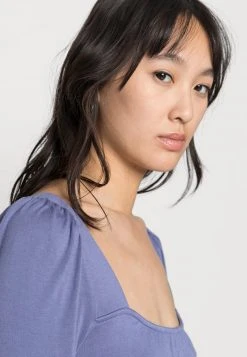 Besorgen 😉 Even&Odd Damen SHIRRING DETAIL LONG SLEEVE CROP WITH GATHER - Langarmshirt - Blue 😀 -SchuheKonig Geschaft bc04be7d80b849d980efcc9b6f9257a8