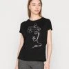 Brandneu 🎉 Even&Odd Damen T-Shirt Print - Black ⌛