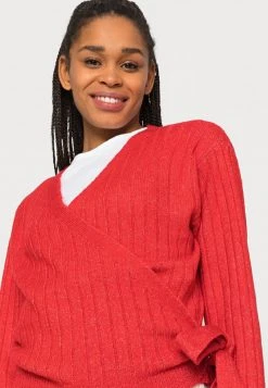 Billig 🎁 Even&Odd Damen WRAPPED CARDIGAN - Strickjacke - Red 👍 -SchuheKonig Geschaft c3e02399d7e9499597a1169646592803